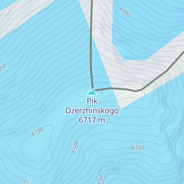 Map of Pik Dzerzhinskogo