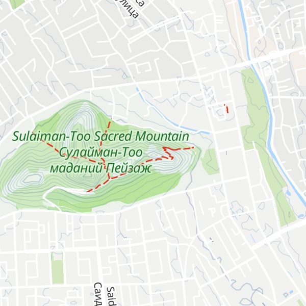 Map of Buura-Too (Sulaiman-Too)