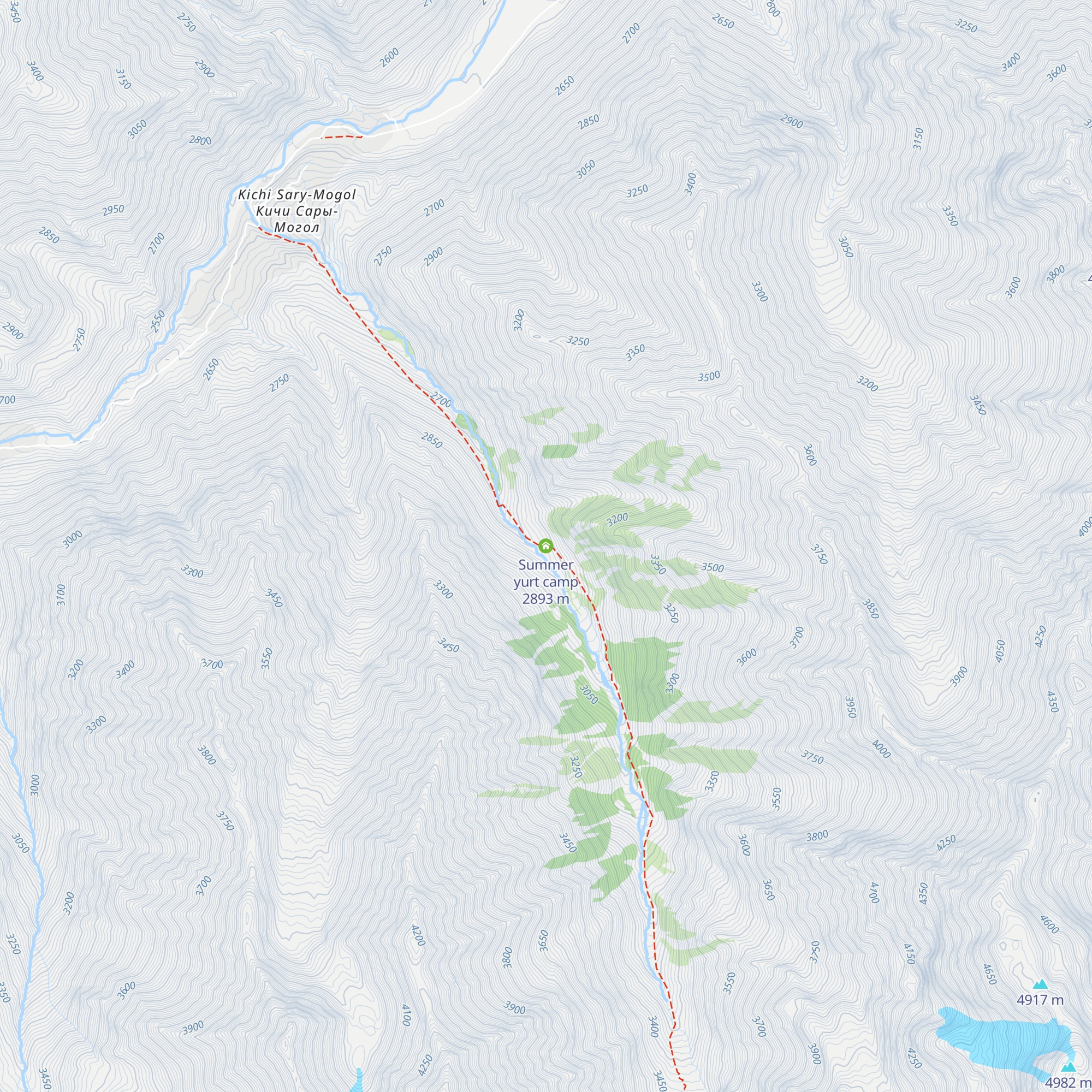 Summer yurt camp map