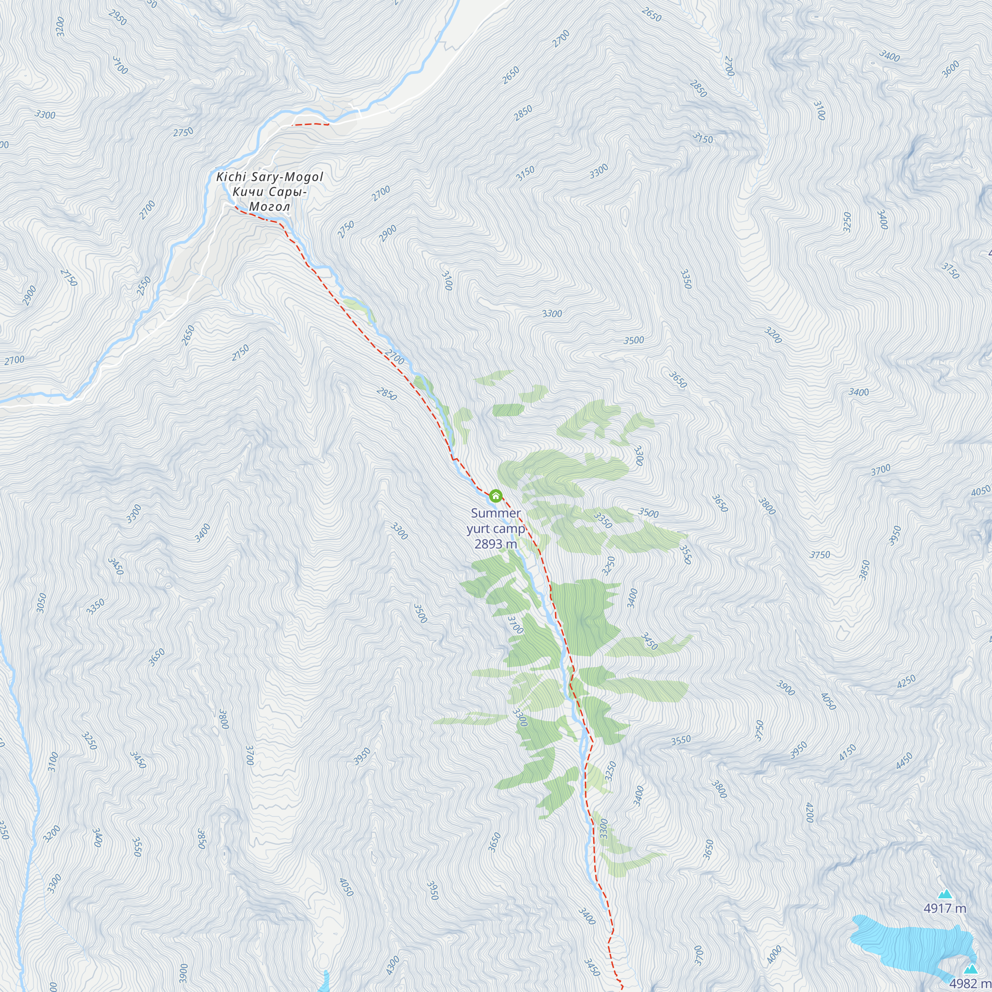 Summer yurt camp map