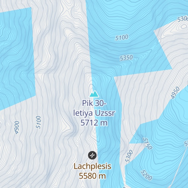 Map of Pik 30-letiya Uzssr