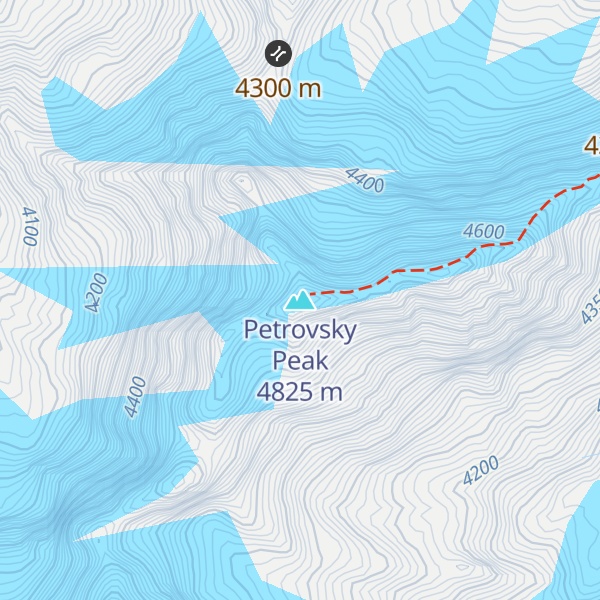 Map of Petrovsky Peak