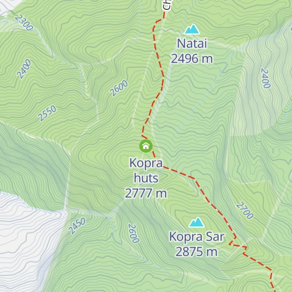 Map of Kopra huts