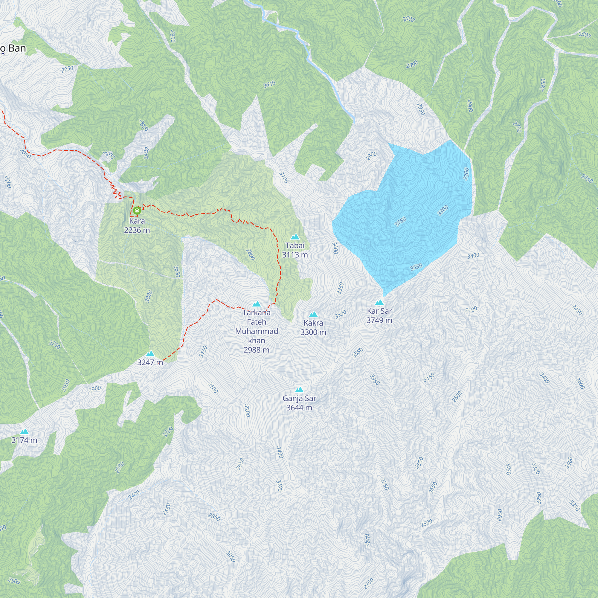Baned hut map