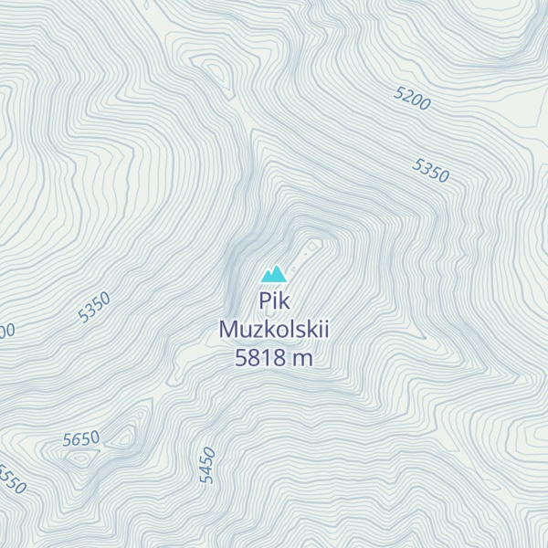 Map of Pik Muzkolskii