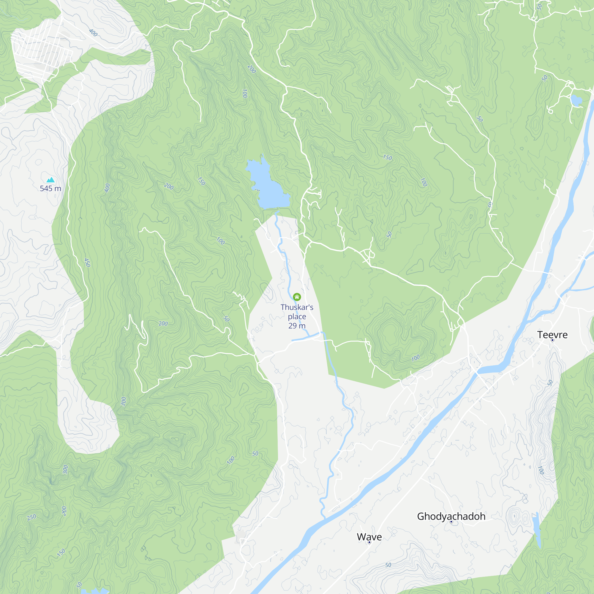 Thuskar's place map