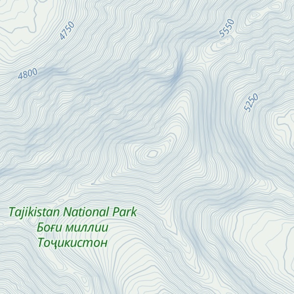 Map of Pik Sarezskii