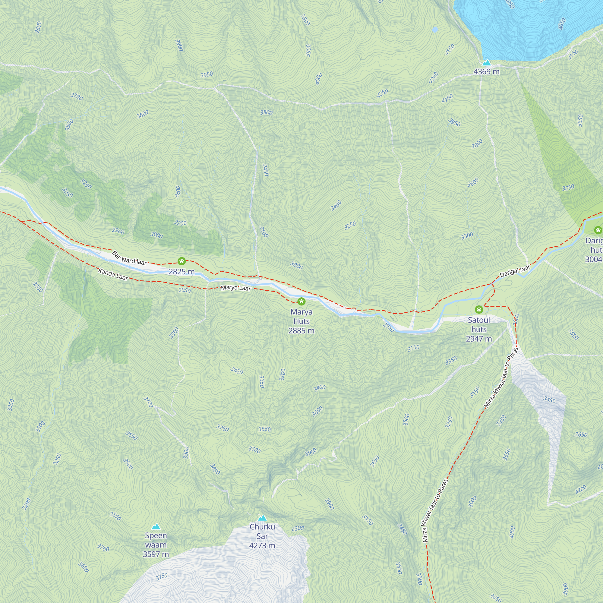 Marya Huts map