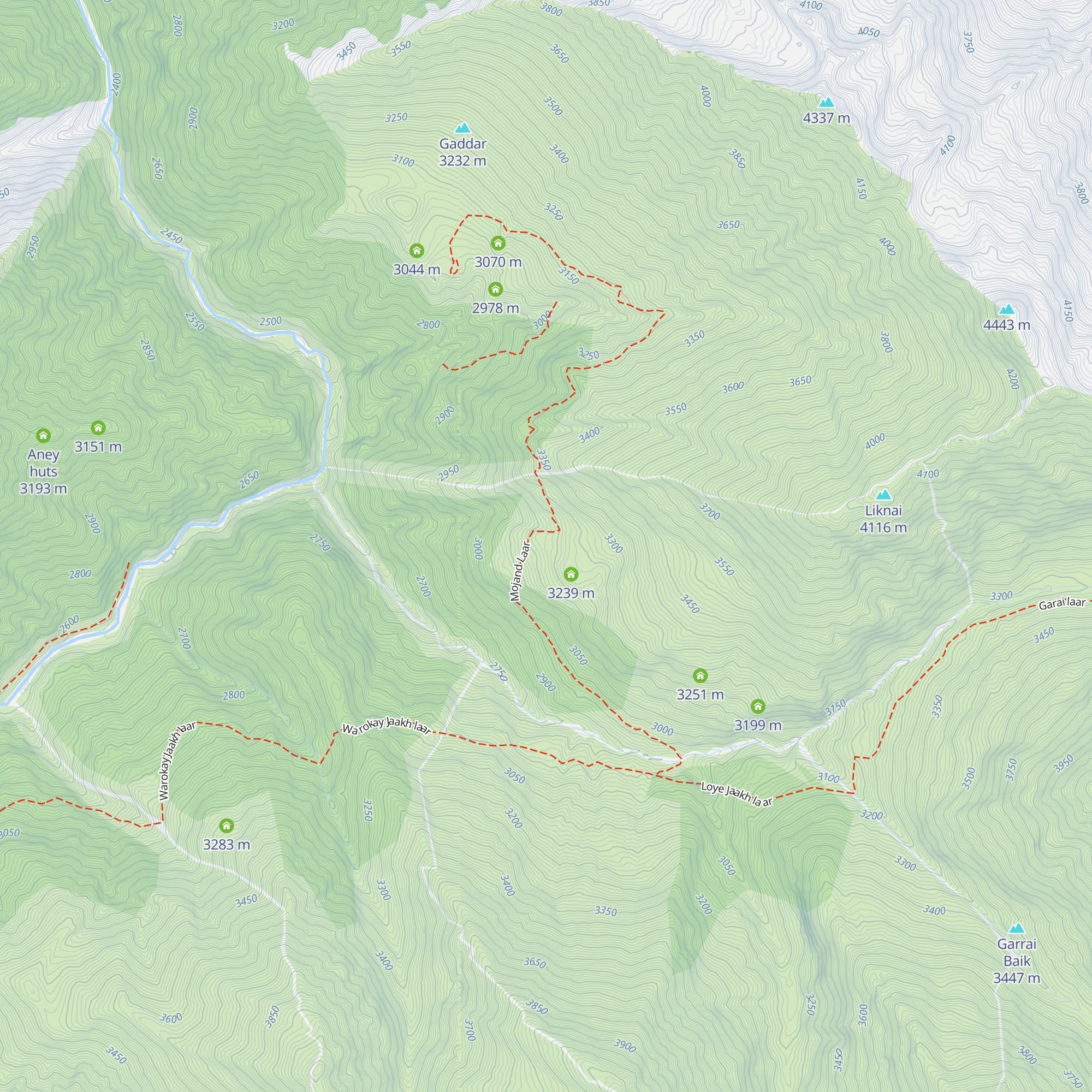 Mojand Hut map