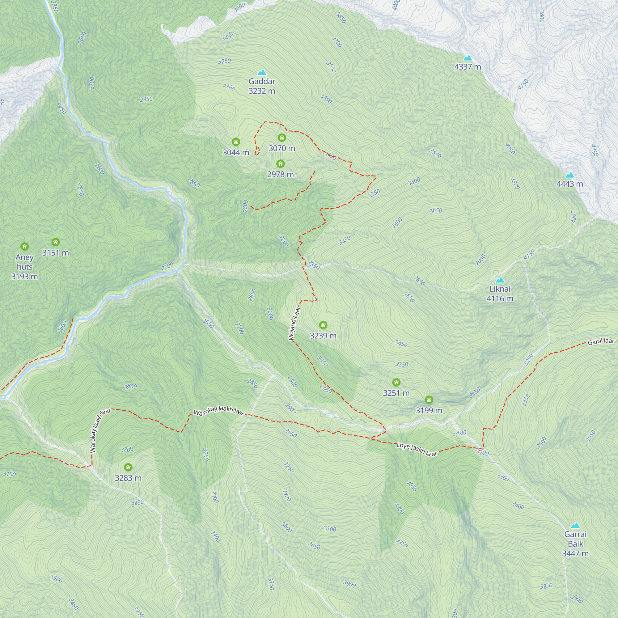 Mojand Hut map