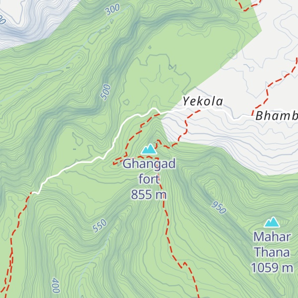 Map of Ghangad fort