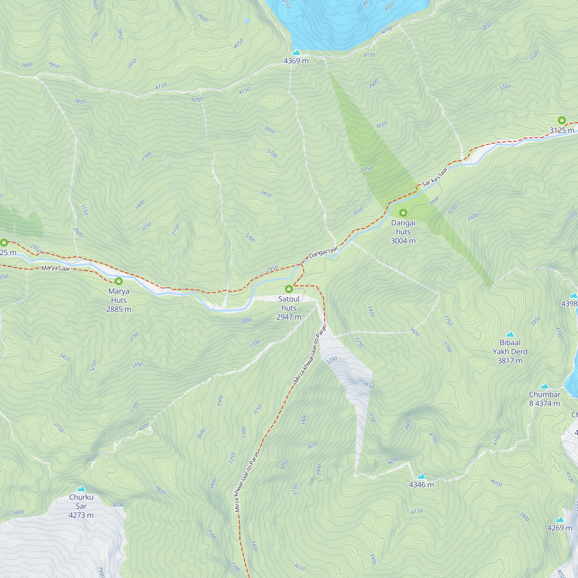 Satoul huts map