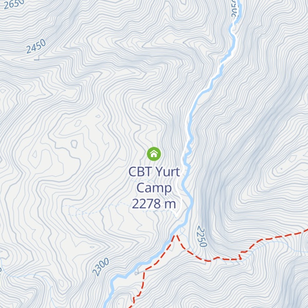 Map of CBT Yurt Camp
