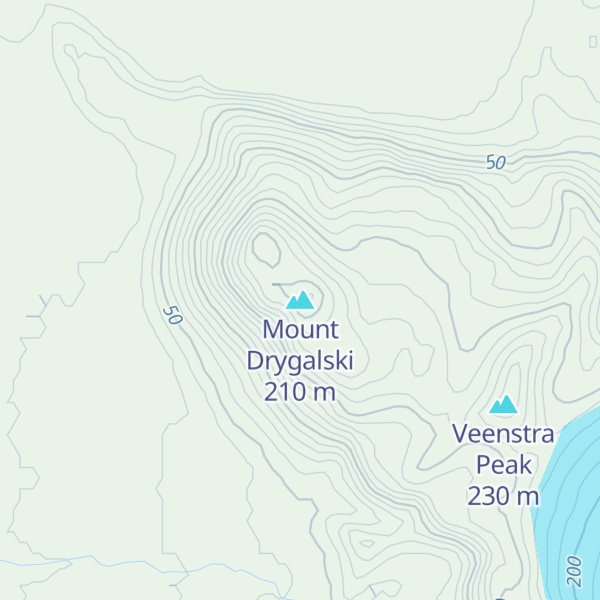 Map of Mount Drygalski