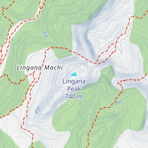 Map of Lingana Peak