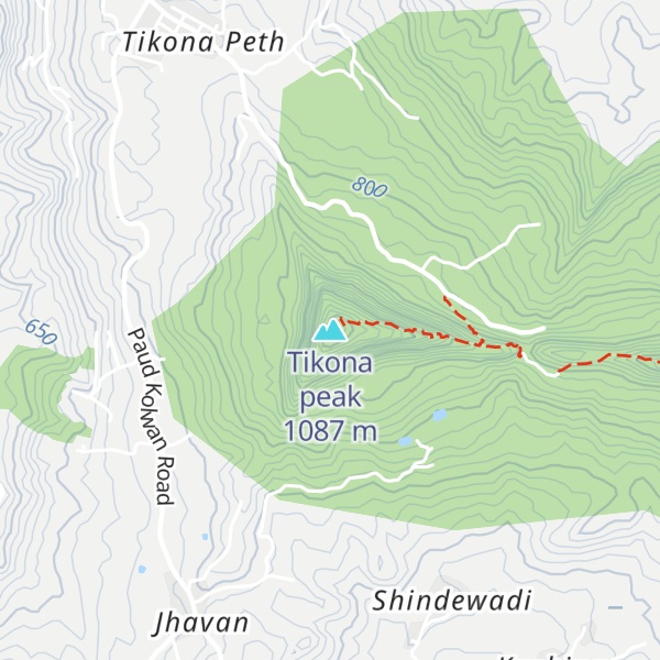 Map of Tikona peak