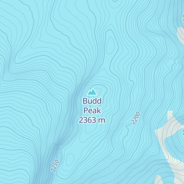Map of Budd Peak