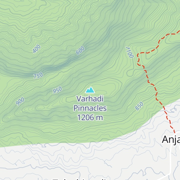 Map of Varhadi Pinnacles