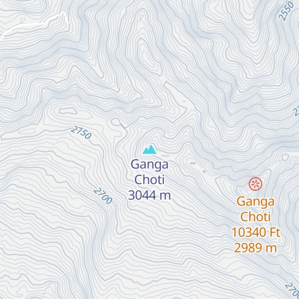 Map of Ganga Choti