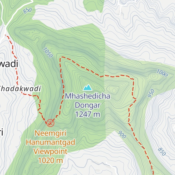 Map of Mhashedicha Dongar