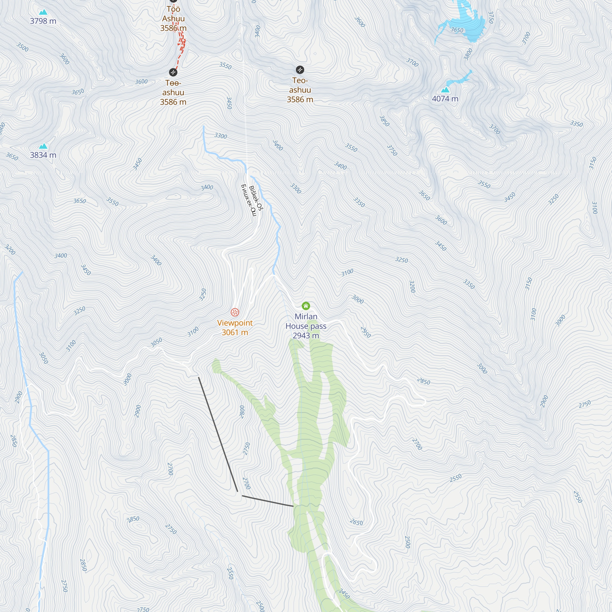 Mirlan House pass map