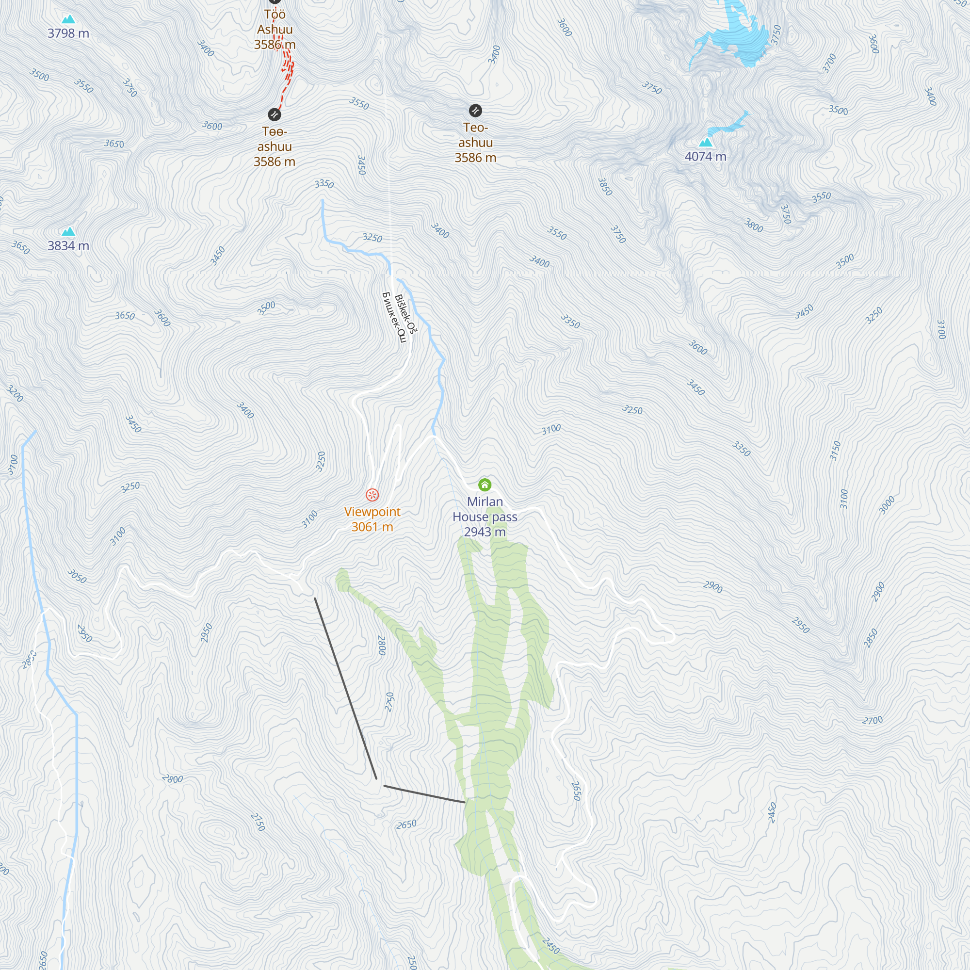 Mirlan House pass map