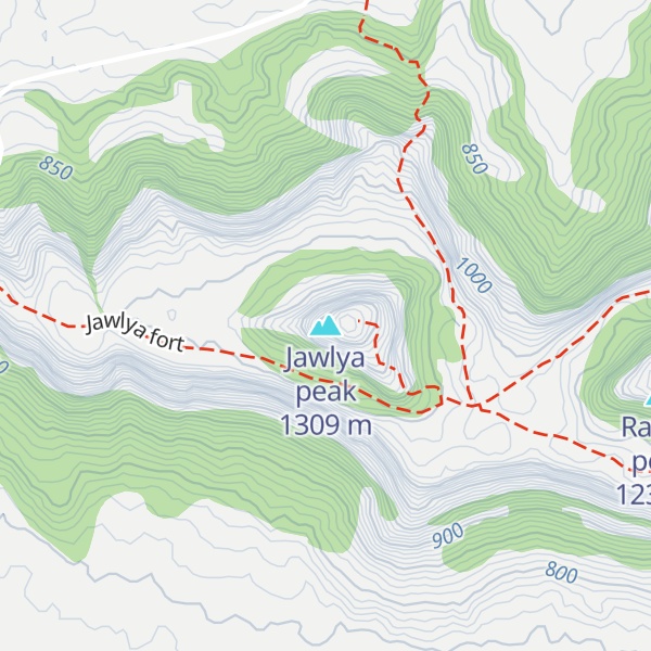 Map of Jawlya peak