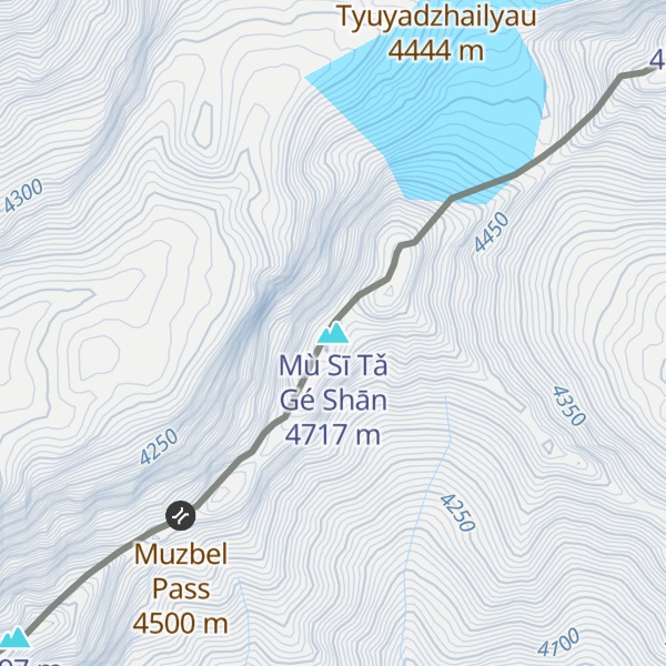 Map of Mù Sī Tǎ Gé Shān