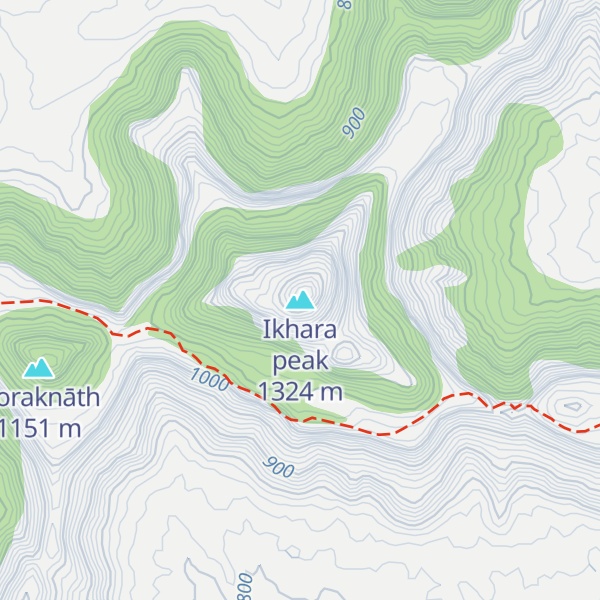 Map of Ikhara peak