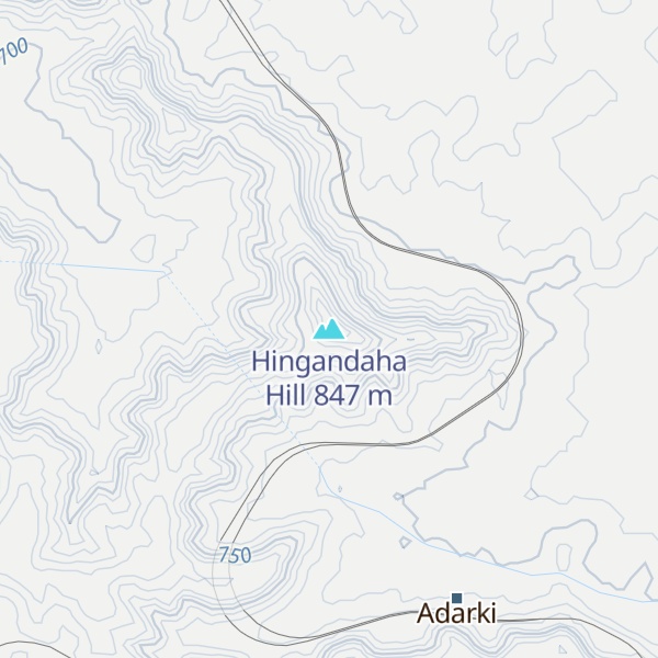 Map of Hingandaha Hill
