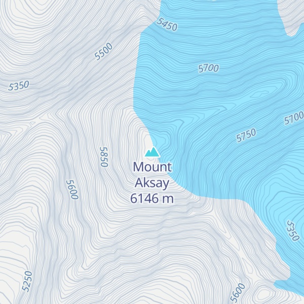 Map of Mount Aksay