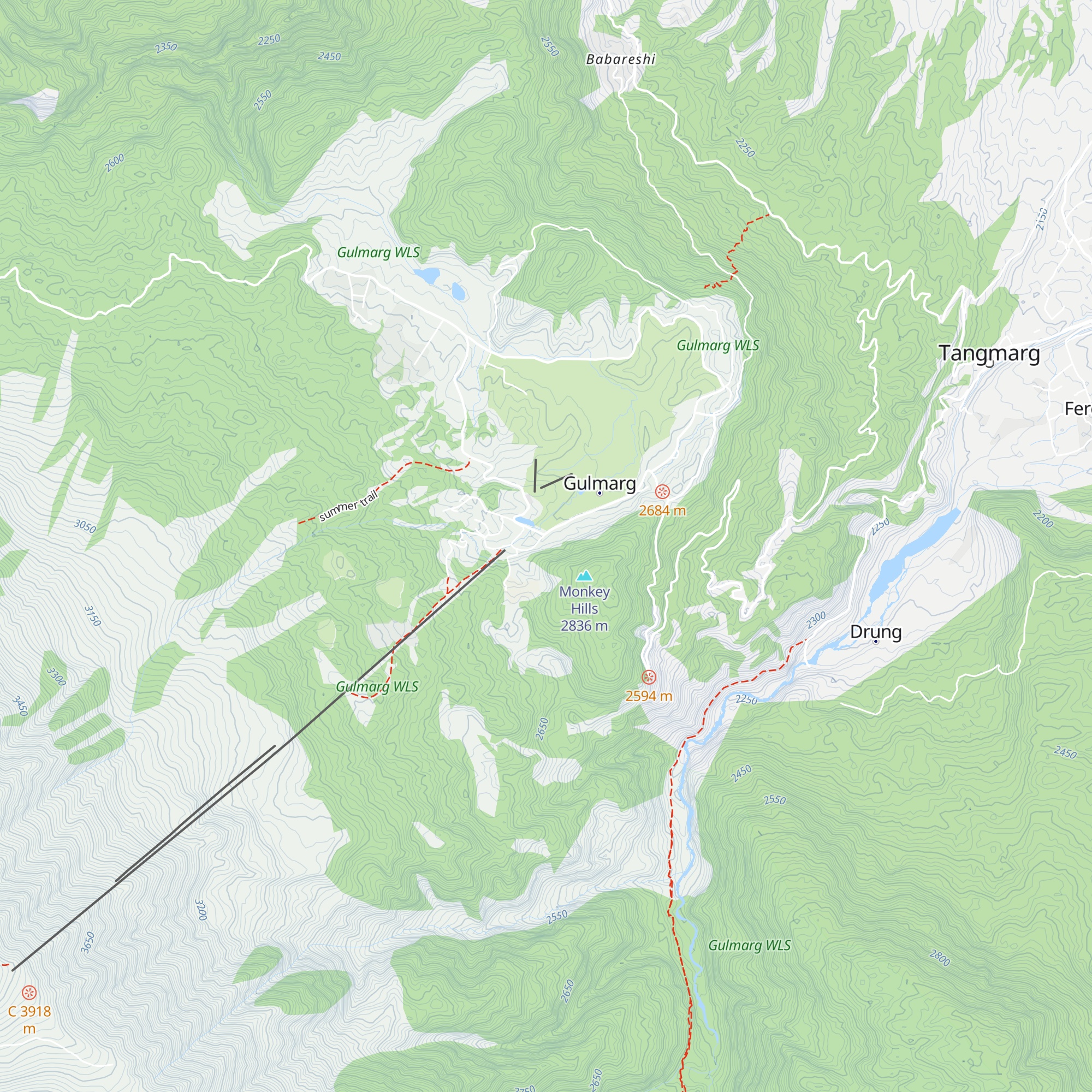 Kolahoi green map