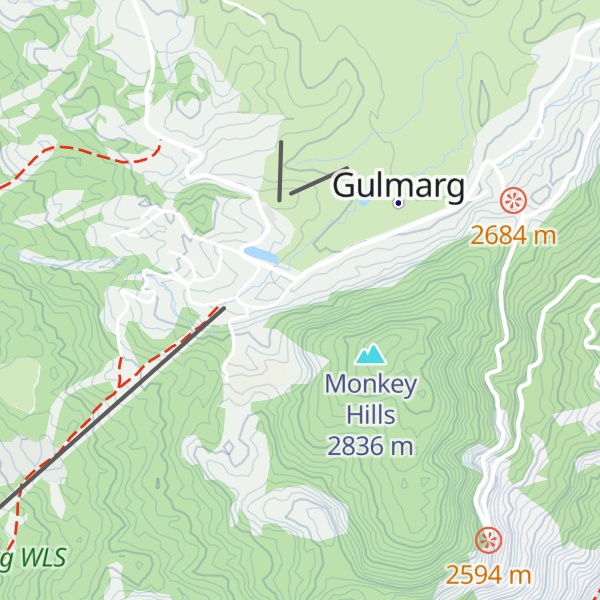 Map of Kolahoi green