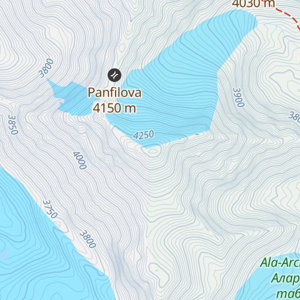 Map of Panfilov Peak