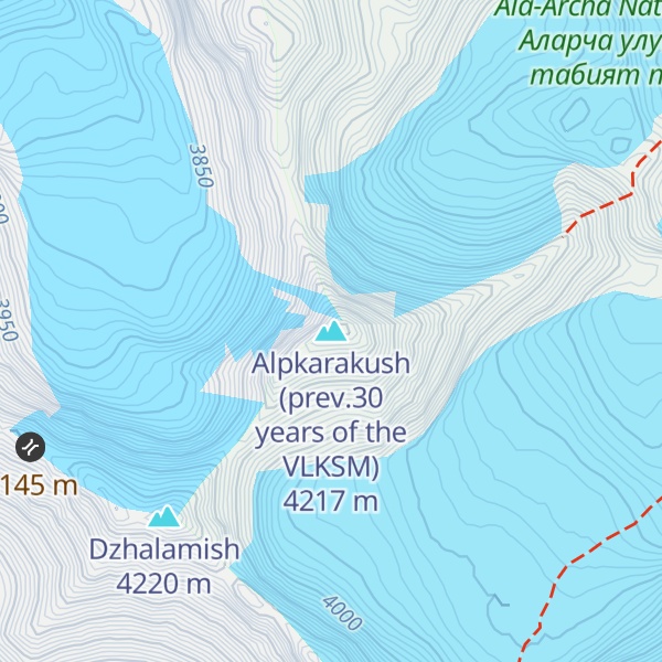 Map of Alpkarakush (prev.30 years of the VLKSM)