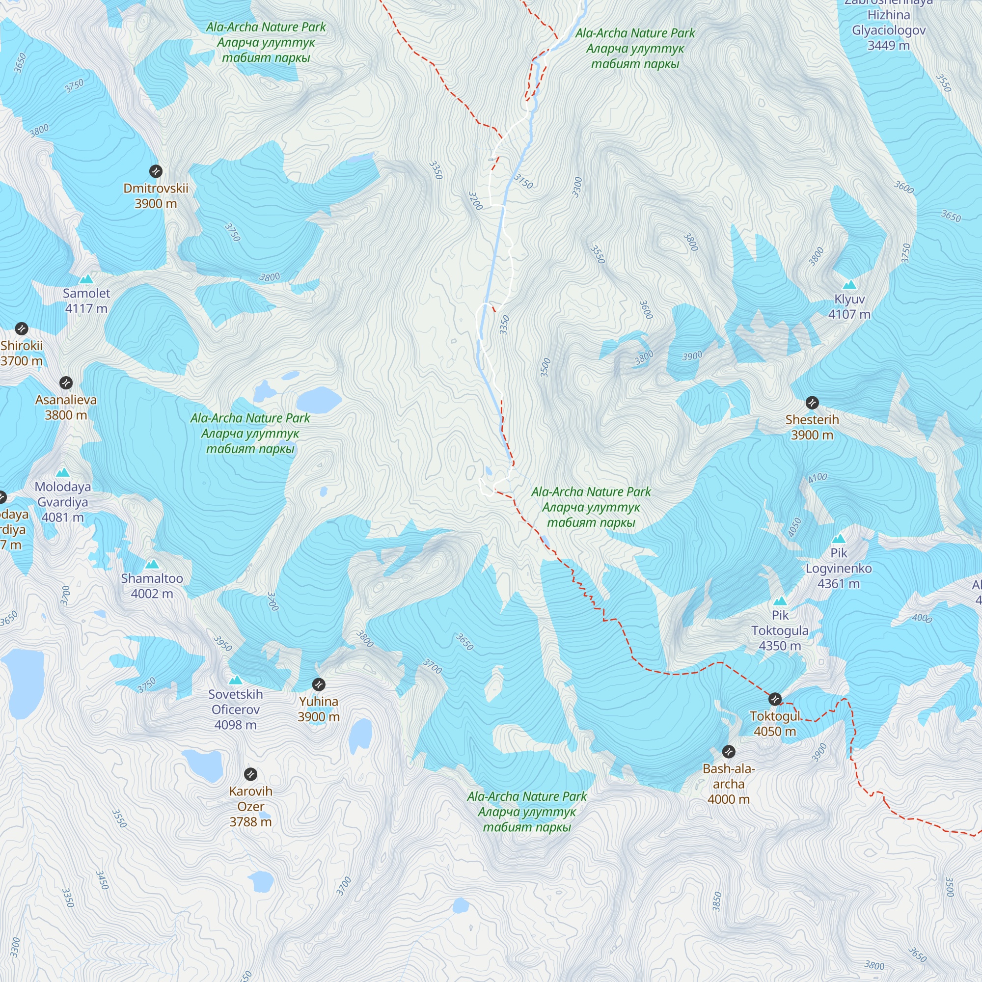 Verhnyaya Ala-archa map