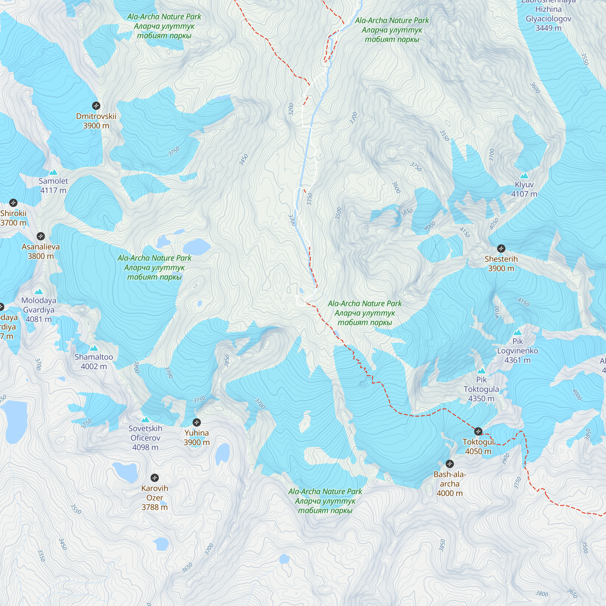 Verhnyaya Ala-archa map