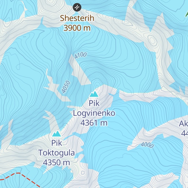 Map of Pik Logvinenko
