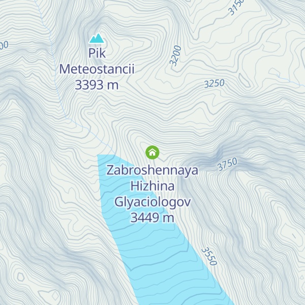 Map of Zabroshennaya Hizhina Glyaciologov