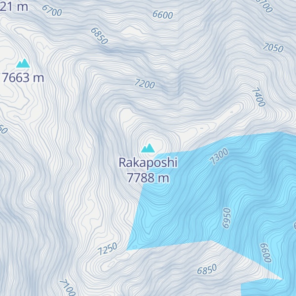 Map of Rakaposhi