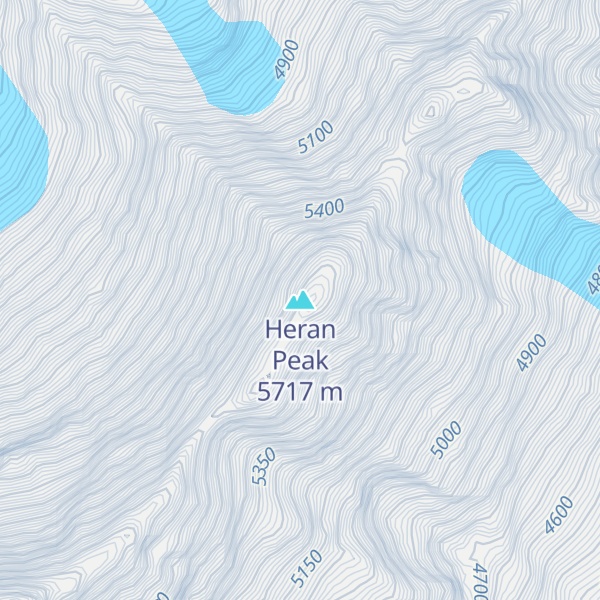Map of Heran Peak