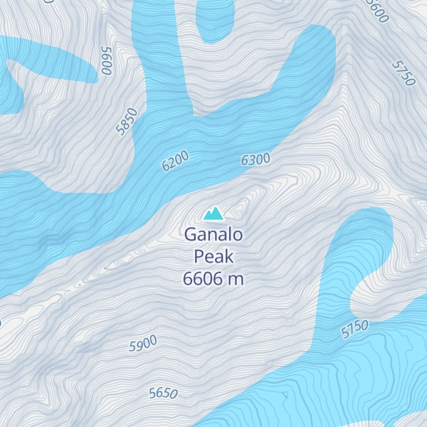 Map of Ganalo Peak
