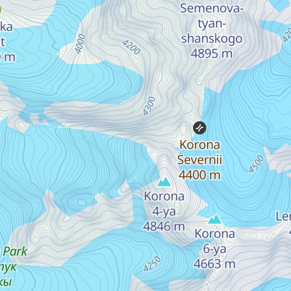 Map of Korona 1-ya