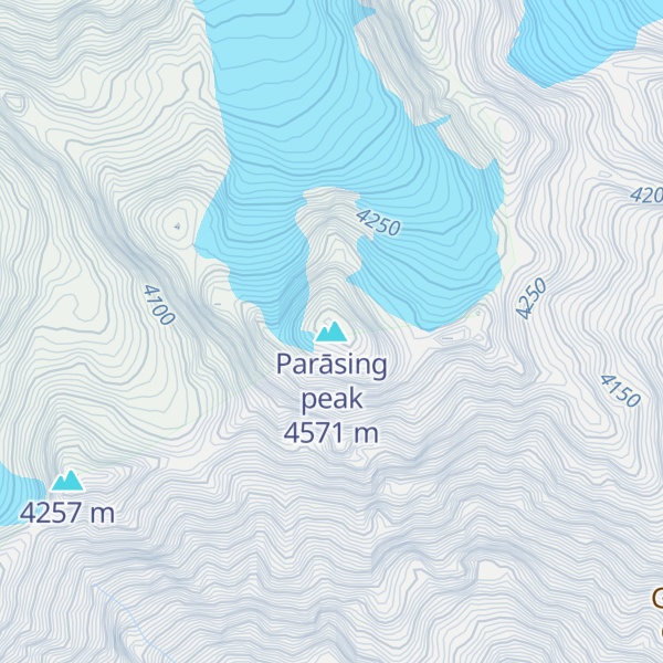 Map of Parāsing peak