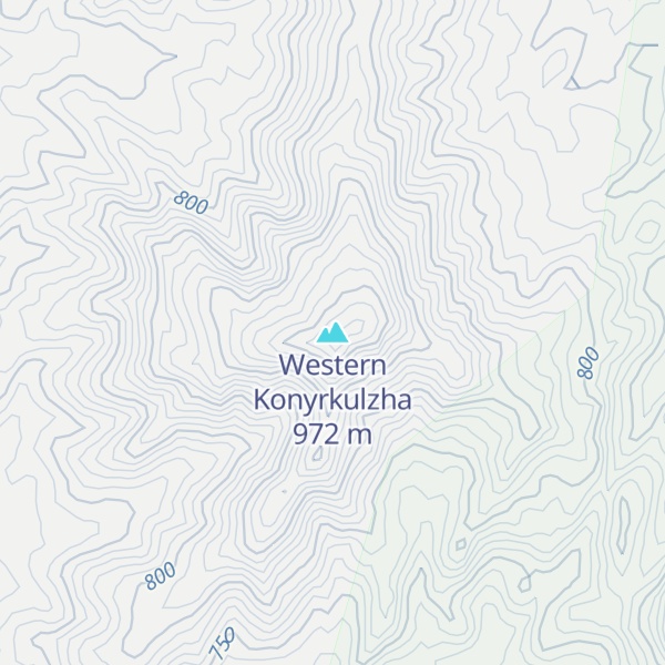 Map of Western Konyrkulzha