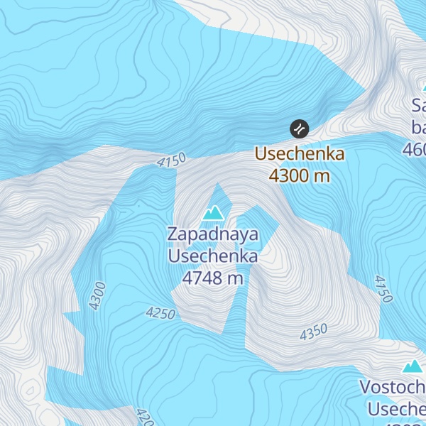 Map of Zapadnaya Usechenka