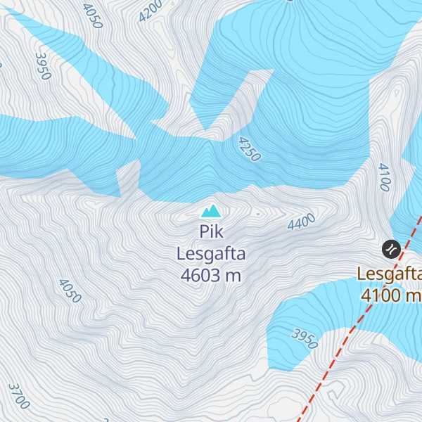 Map of Pik Lesgafta