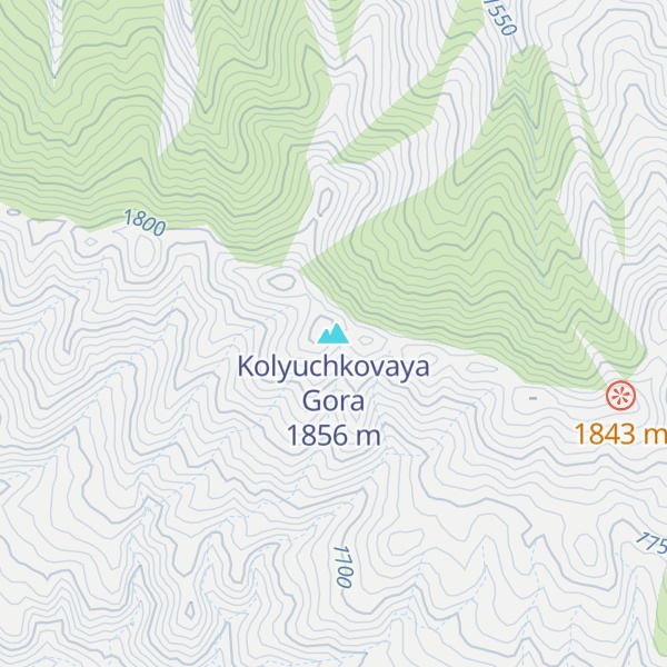 Map of Kolyuchkovaya Gora