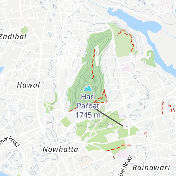 Map of Hari Parbat