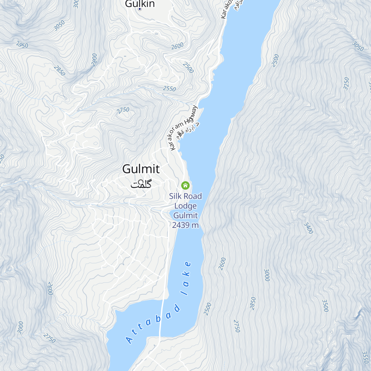 Silk Road Lodge Gulmit map